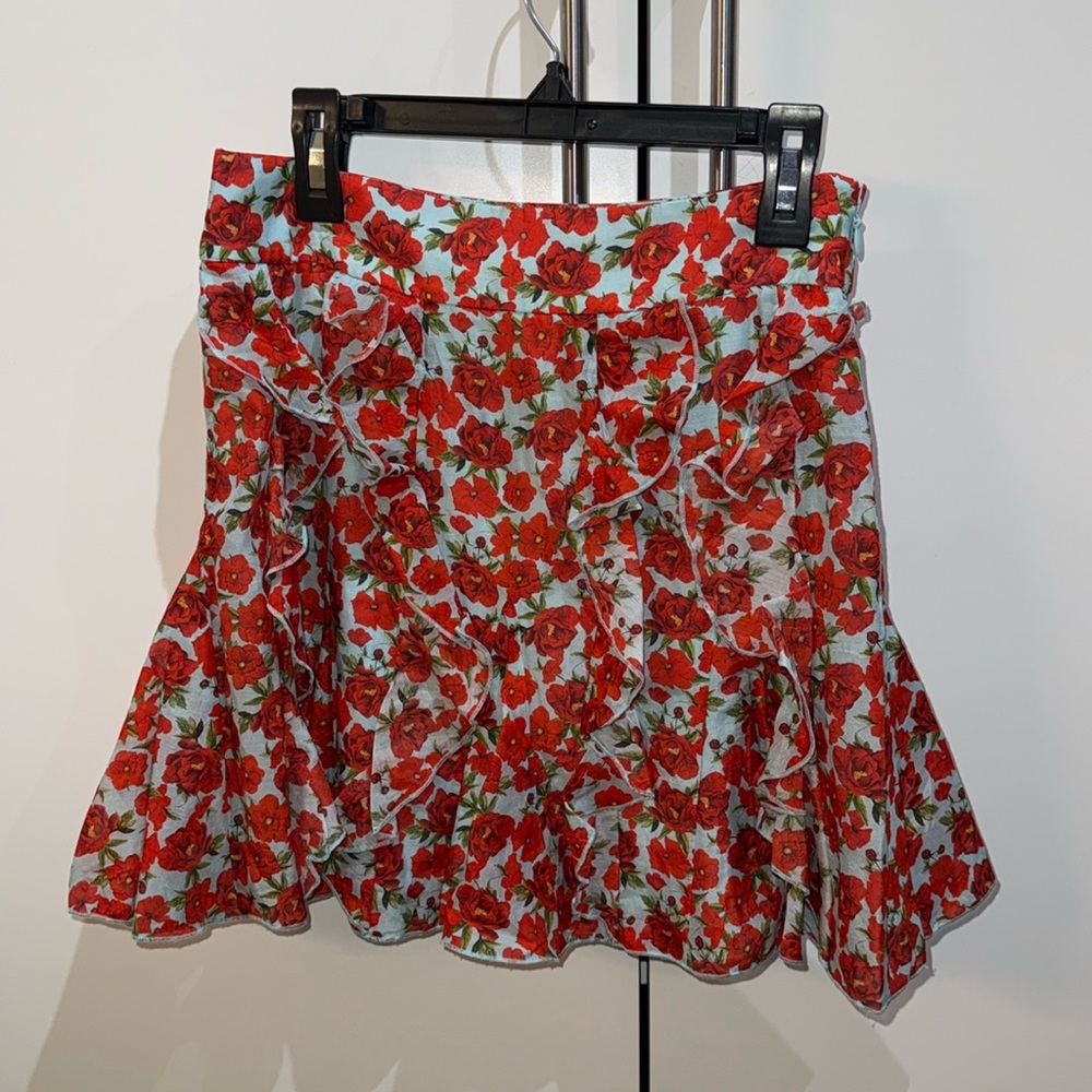 Sherley Ruffle Godet Mini Skirt